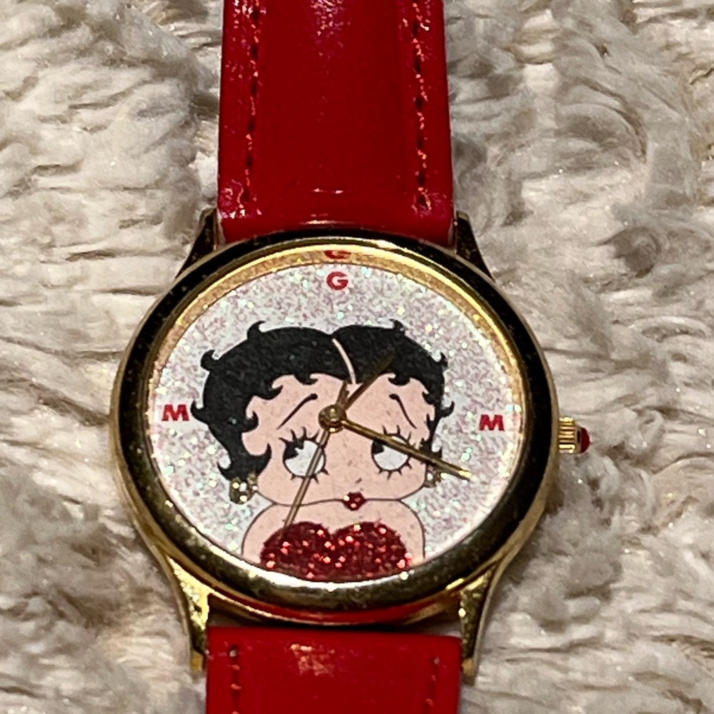 Vintage Betty Boop Watch from MGM Grand with Red Leather Band